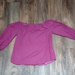 Maeve Anthropology Women's Pink Off-Shoulder Top